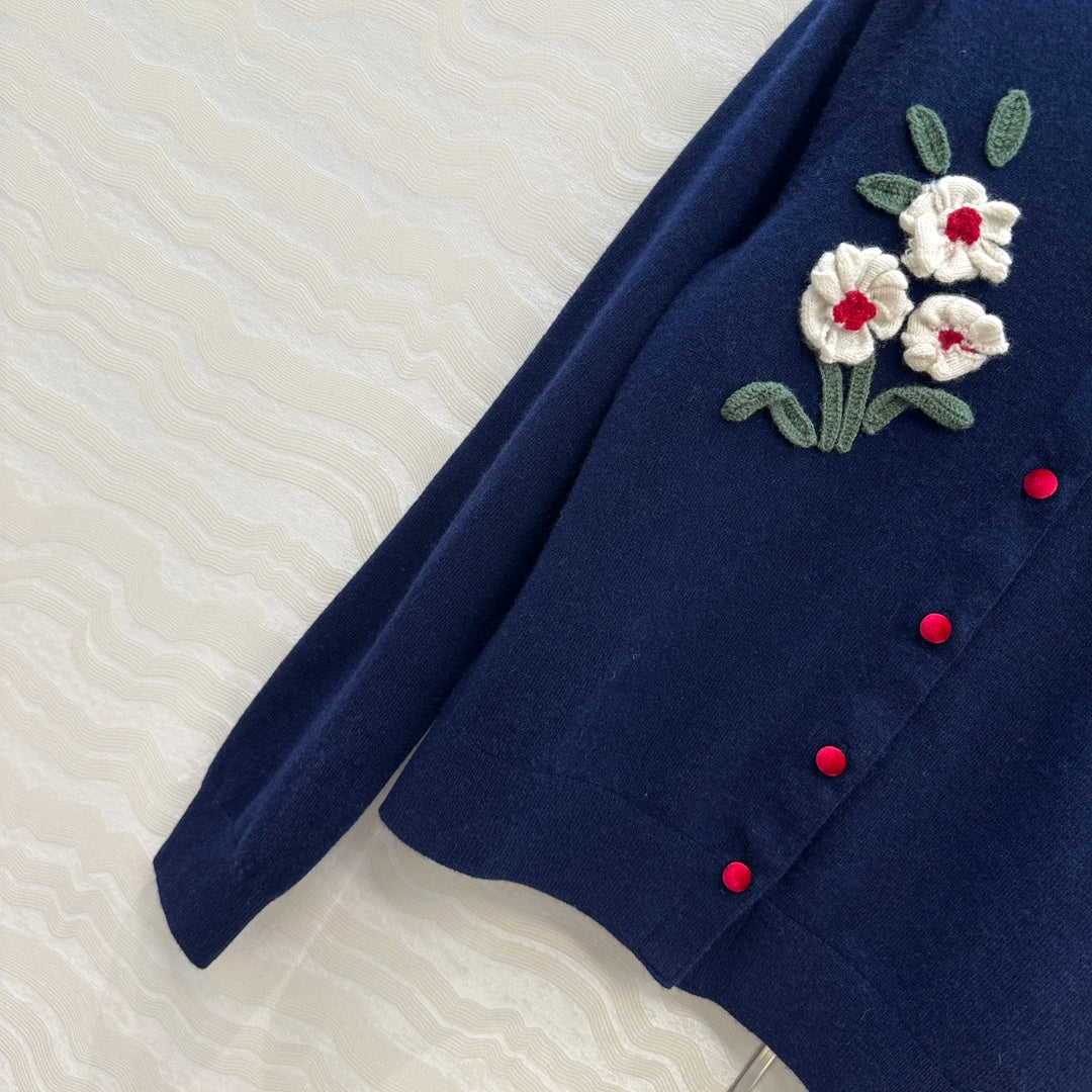 Er 25fw embroidered cardigan