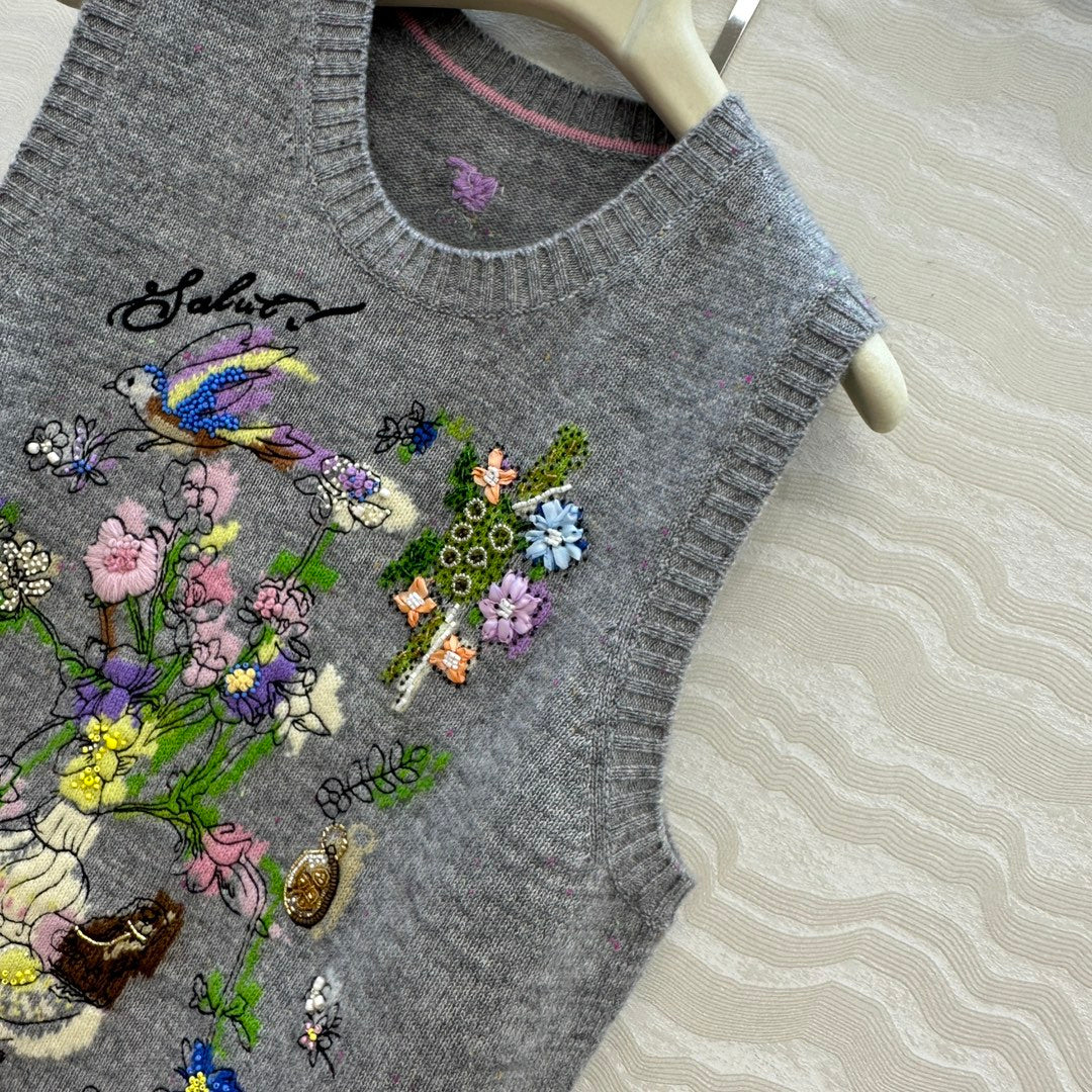 Er 25fw embroidered vest