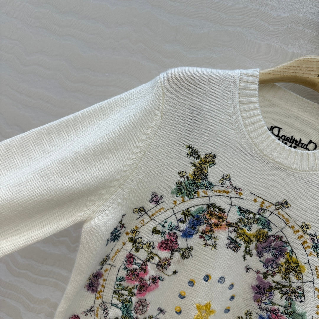 CD 25fw embroidered sweater
