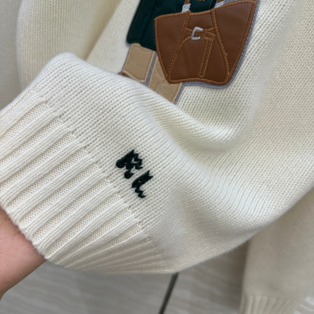 Row 25fw embroidered sweater