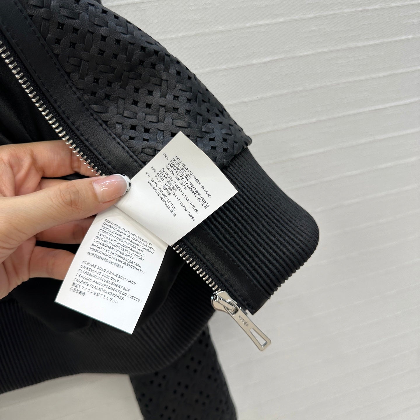 Herm 25fw leather jacket