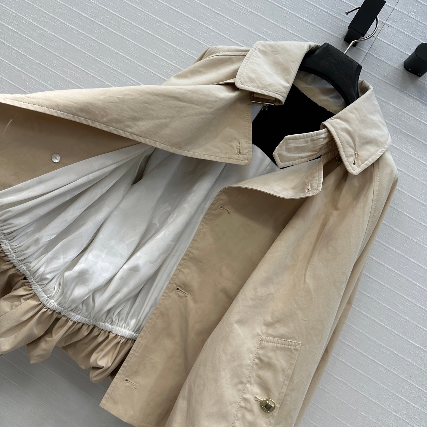 Chan 25fw printed trench coat