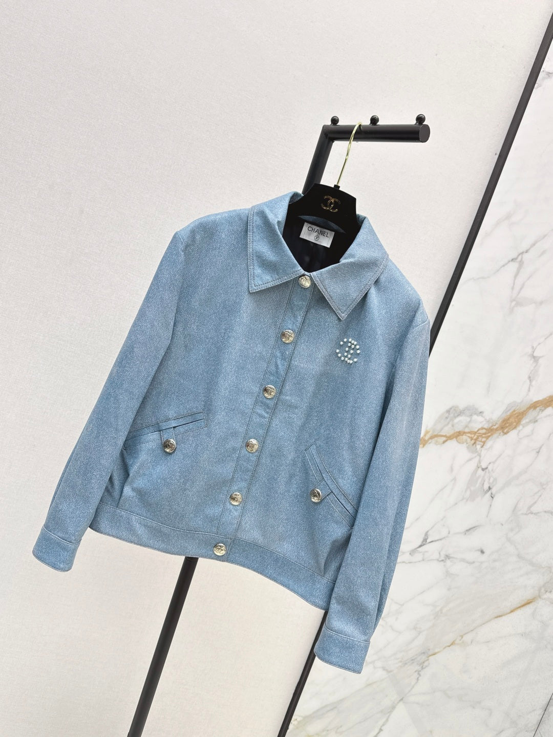 Chan 25fw leather jacket
