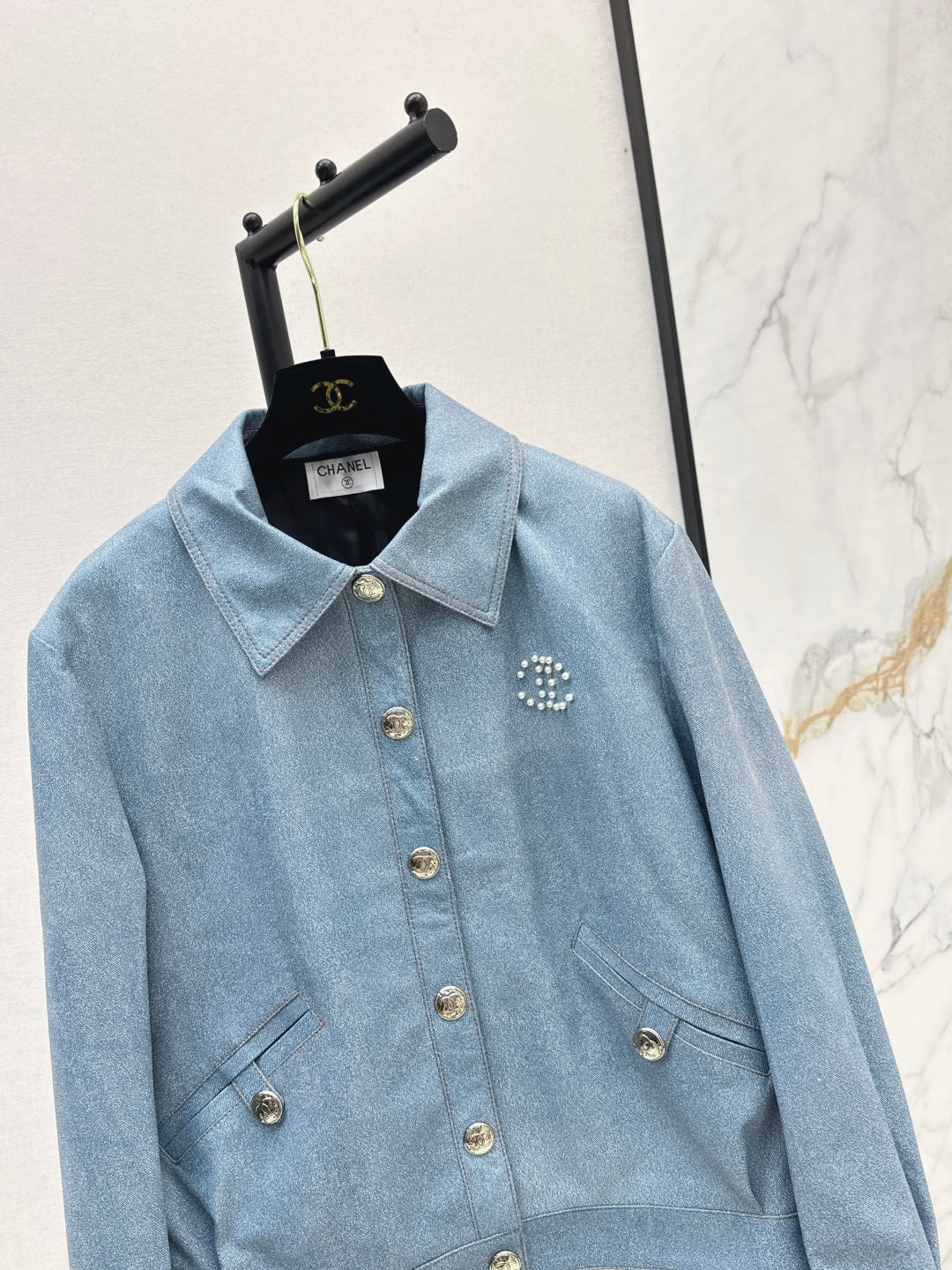 Chan 25fw leather jacket