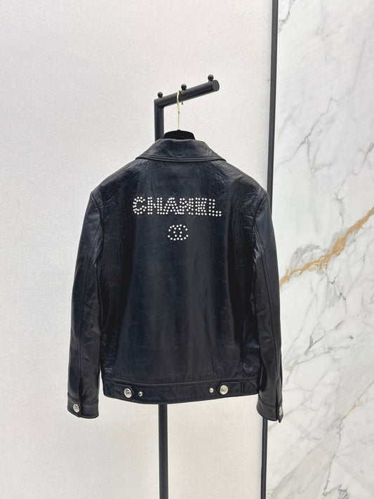 Chan 25fw leather jacket