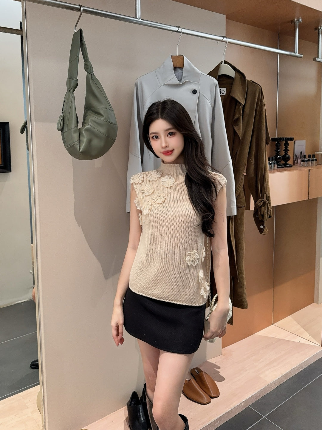Chan 25fw knitted vest