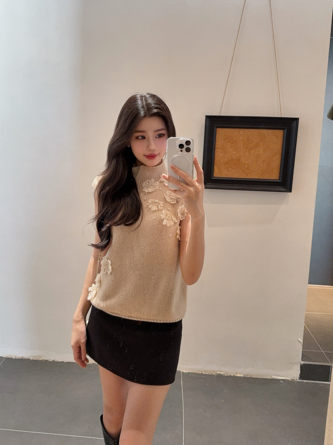 Chan 25fw knitted vest