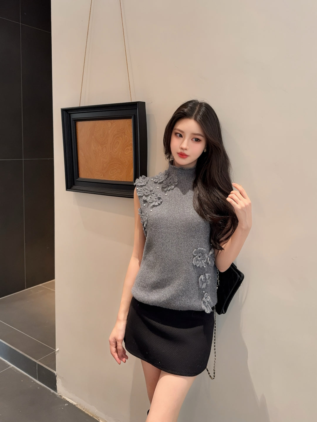 Chan 25fw knitted vest
