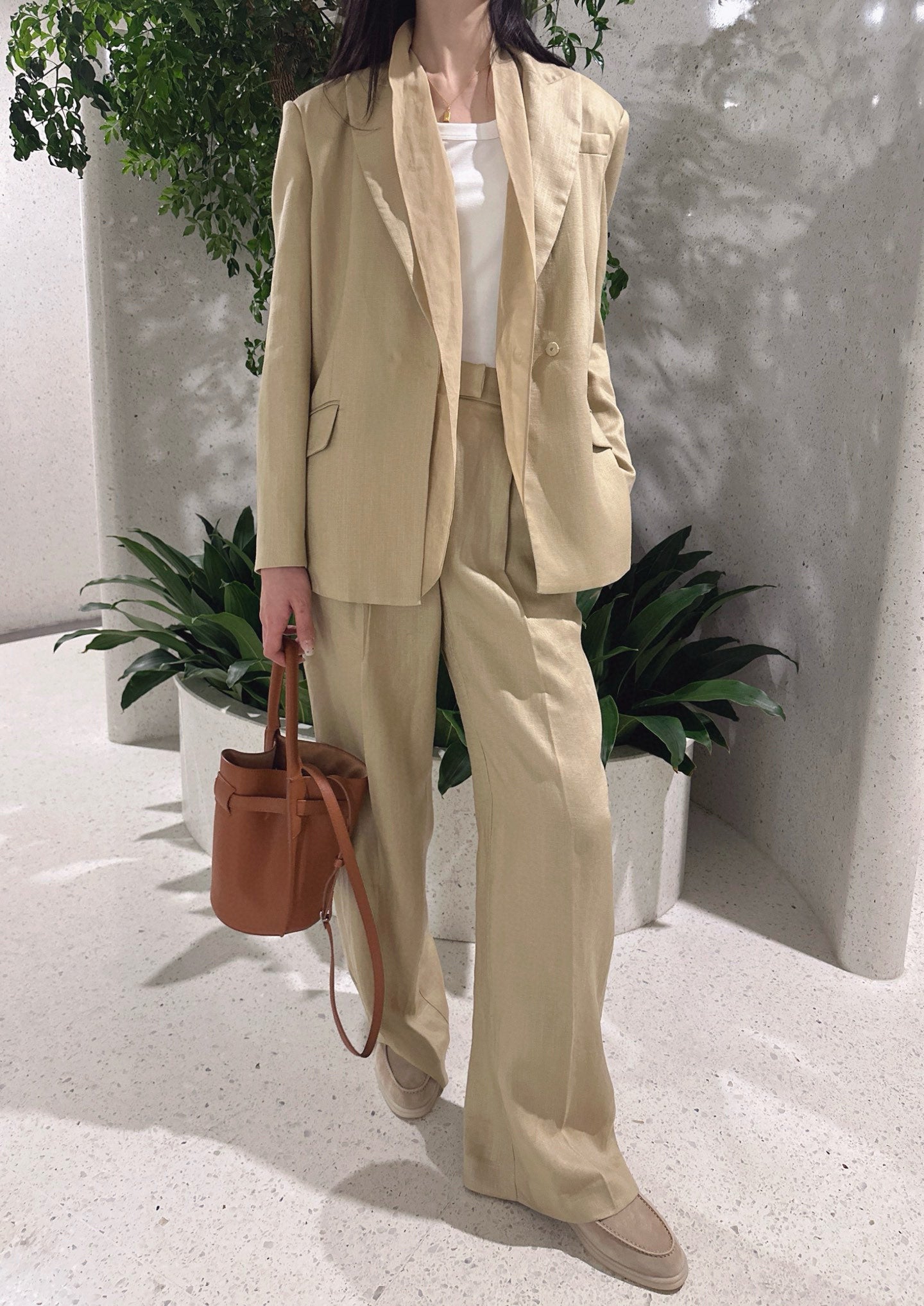Brune 25fw linen pants