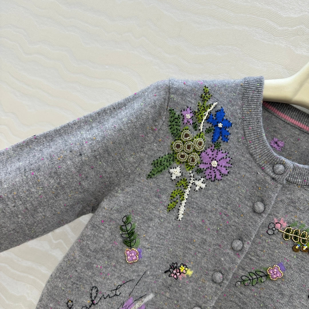 Er 25fw embroidered cardigan