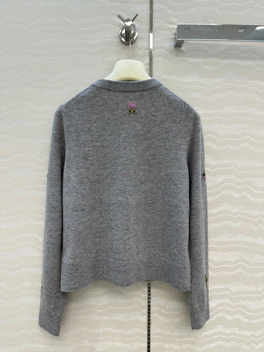 Er 25fw embroidered cardigan