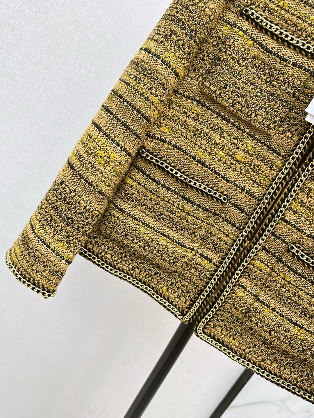 Chan 25fw chain-trimmed jacket