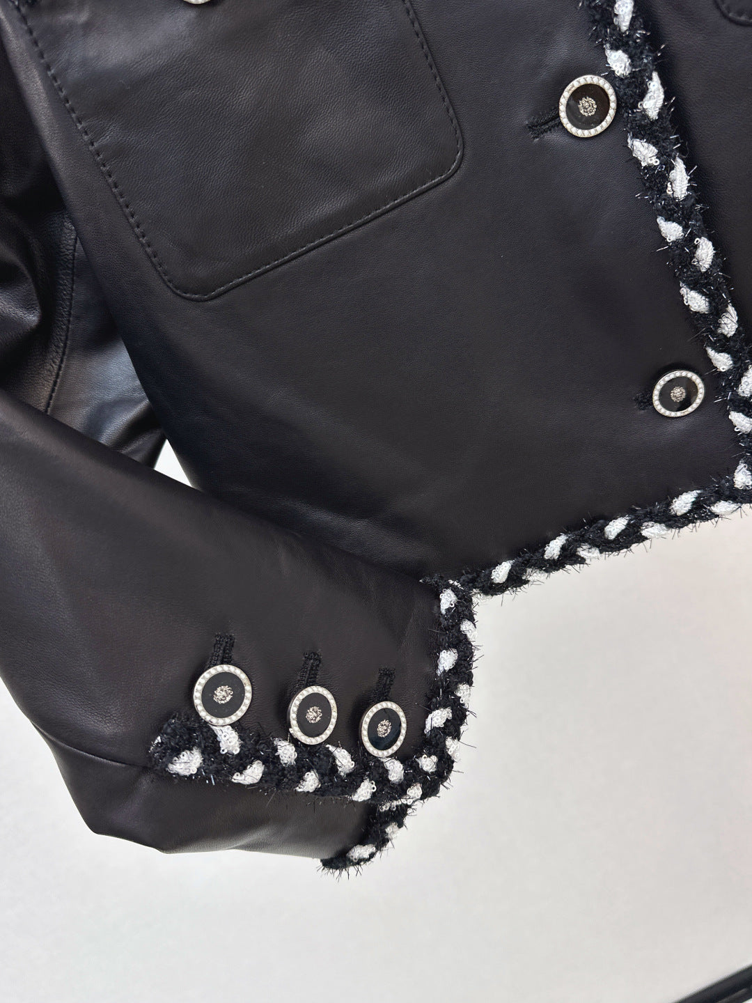 Chan 25fw leather jacket