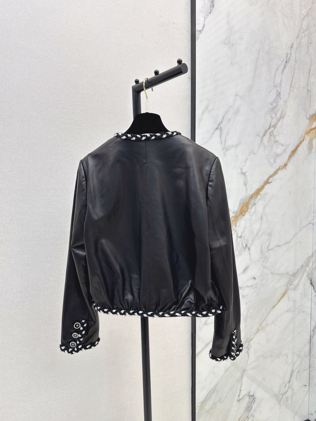 Chan 25fw leather jacket