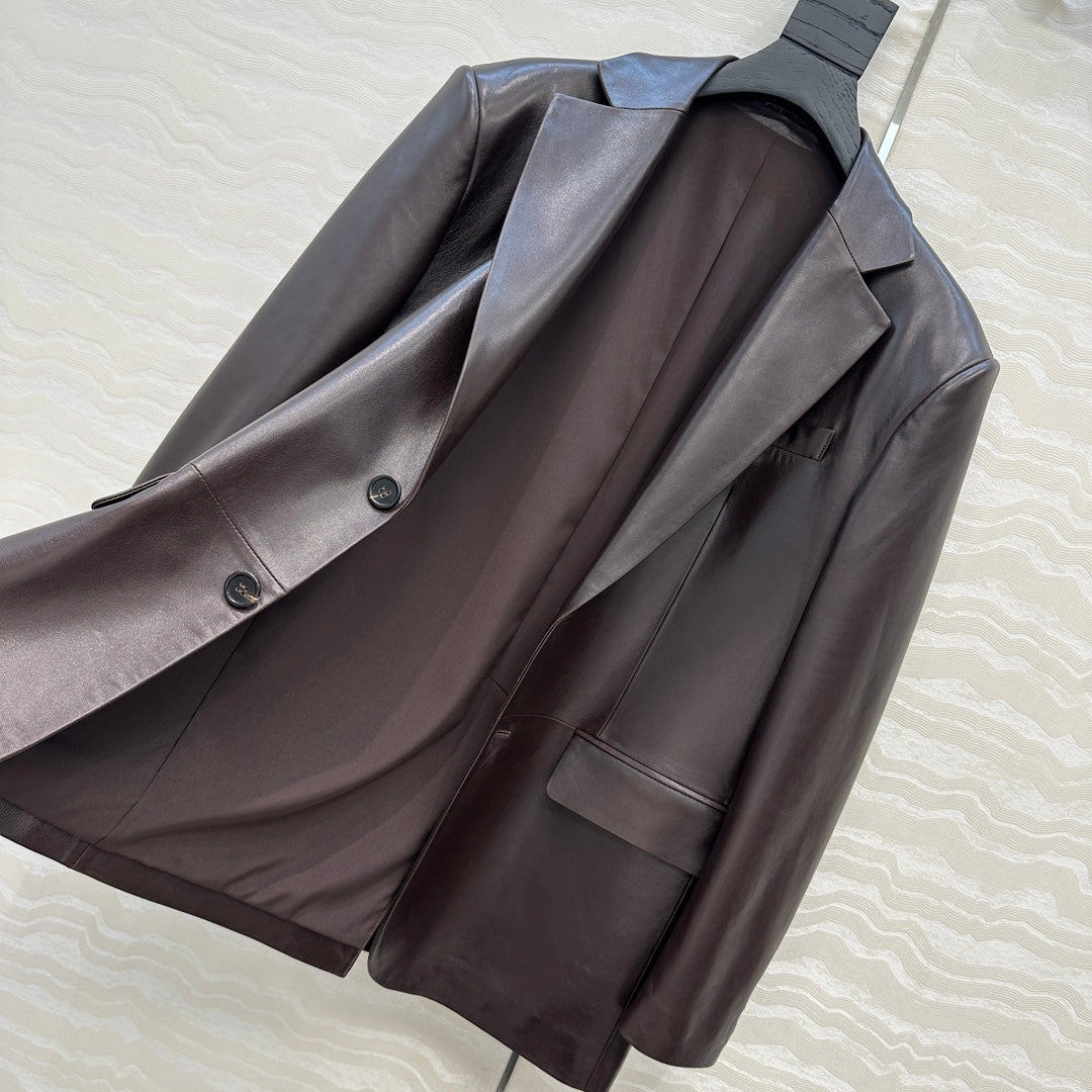 Saint 25fw leather jacket