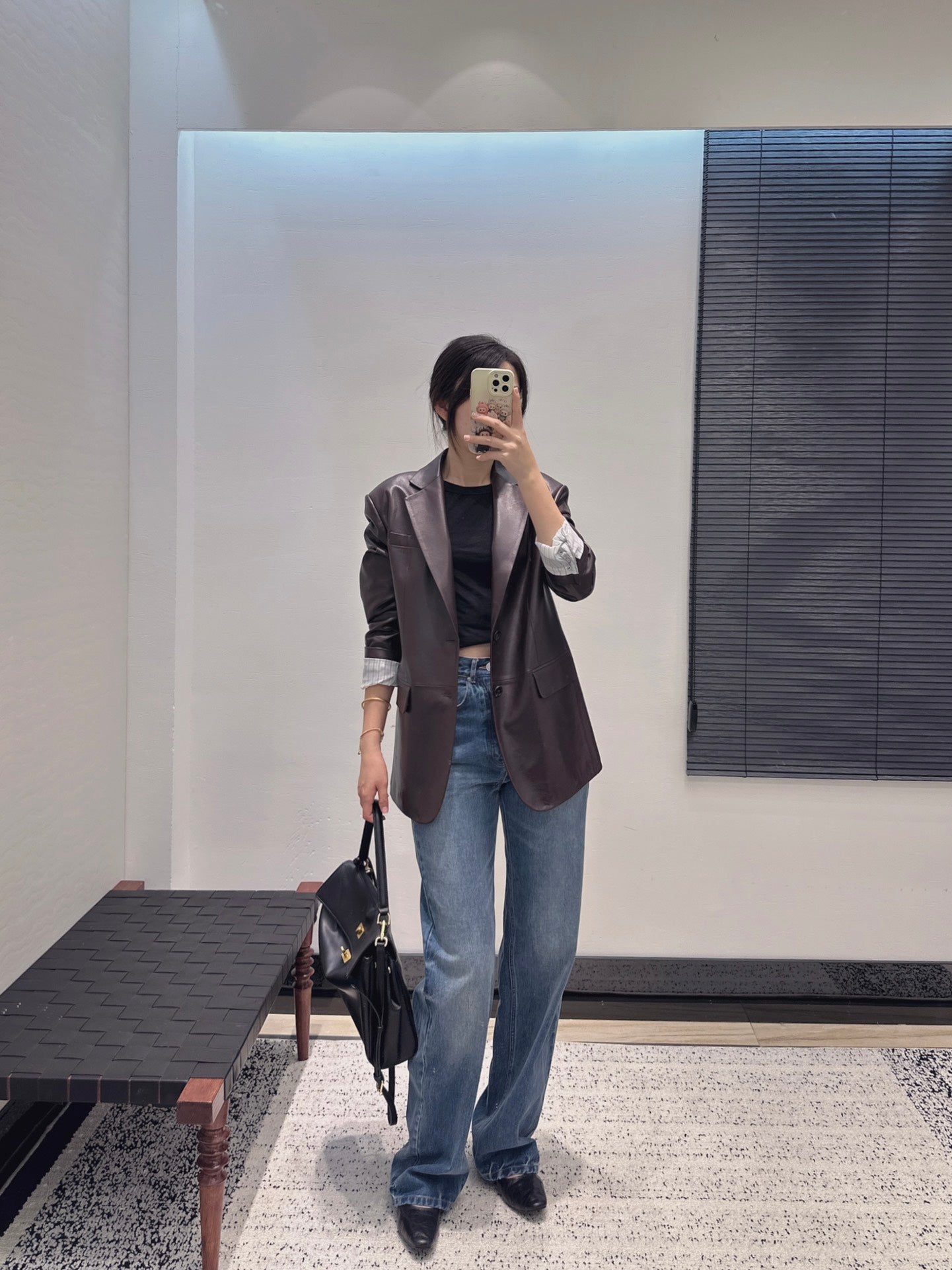 Saint 25fw leather jacket