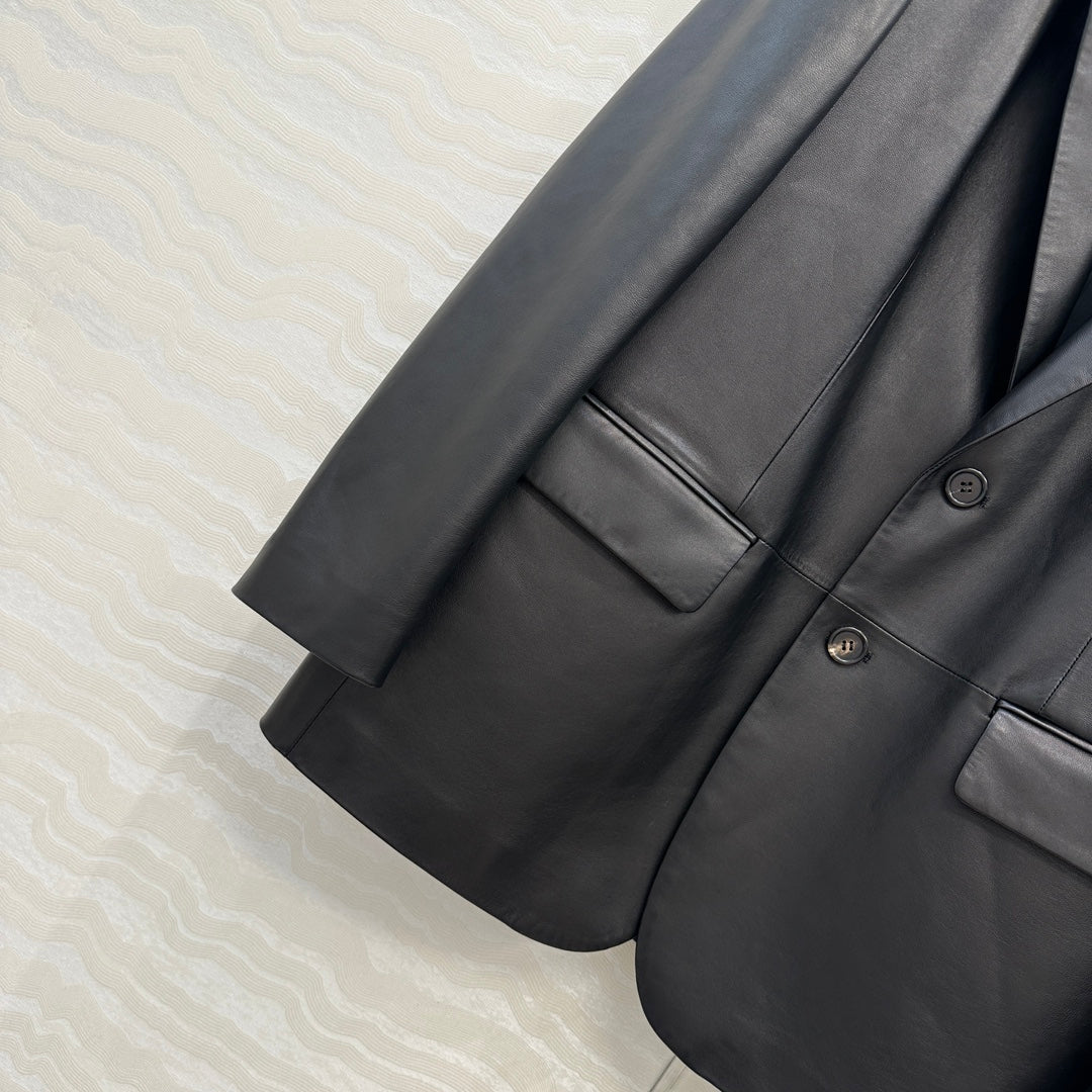Saint 25fw leather jacket