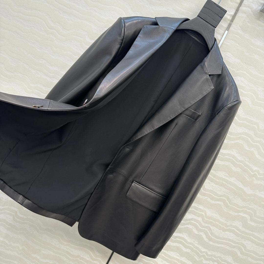 Saint 25fw leather jacket