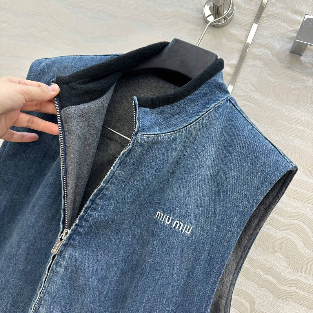 Miu 25fw denim vest