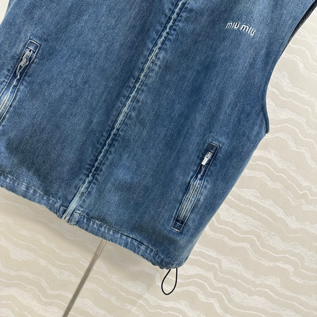 Miu 25fw denim vest