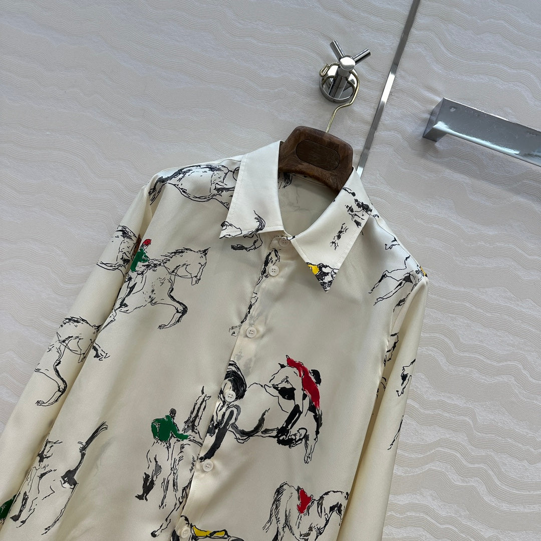 Loro 25fw silk shirt