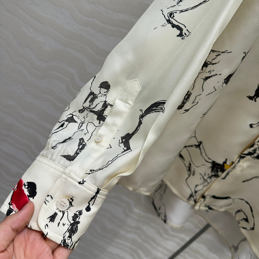Loro 25fw silk shirt