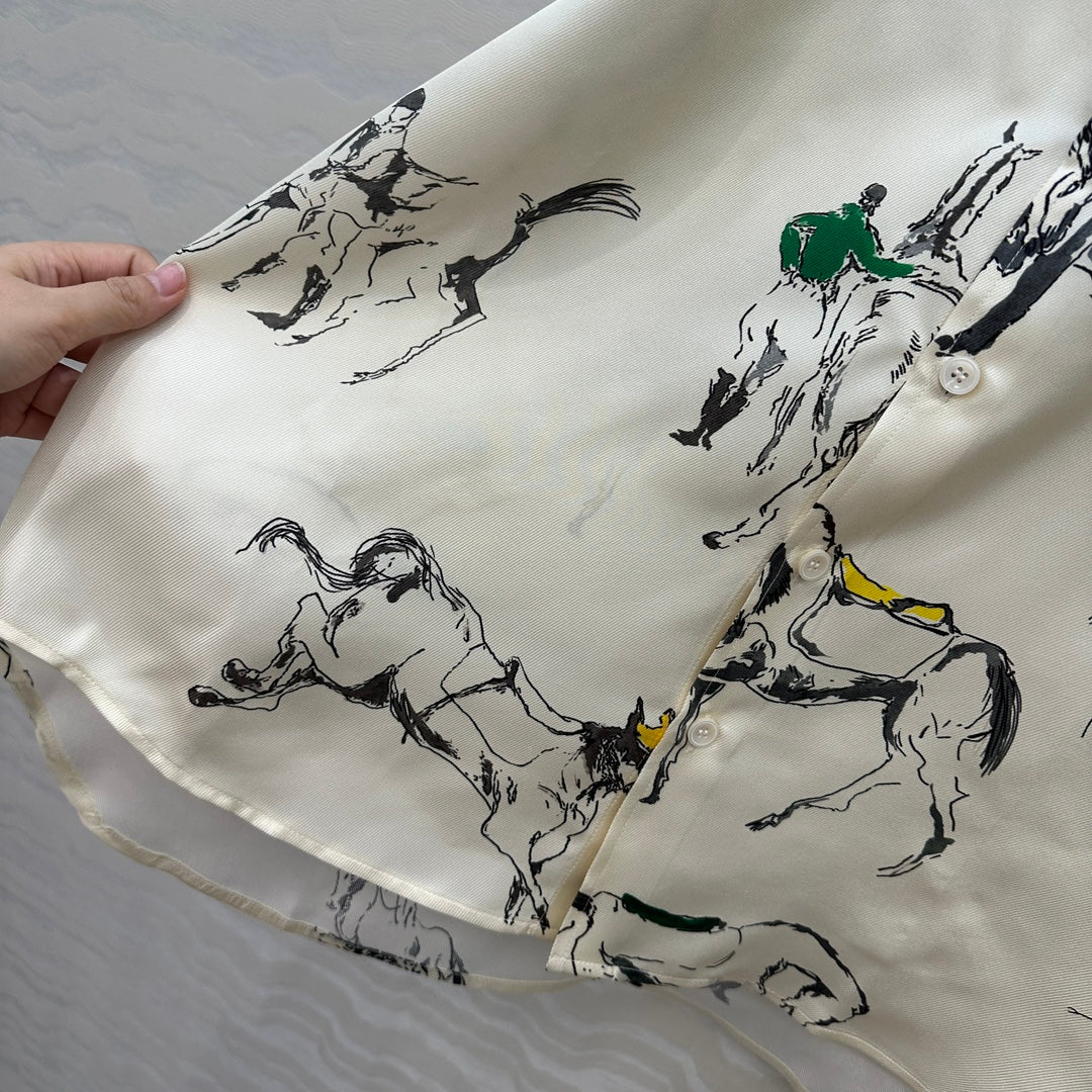 Loro 25fw silk shirt