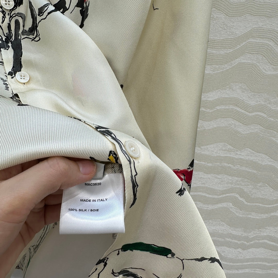 Loro 25fw silk shirt