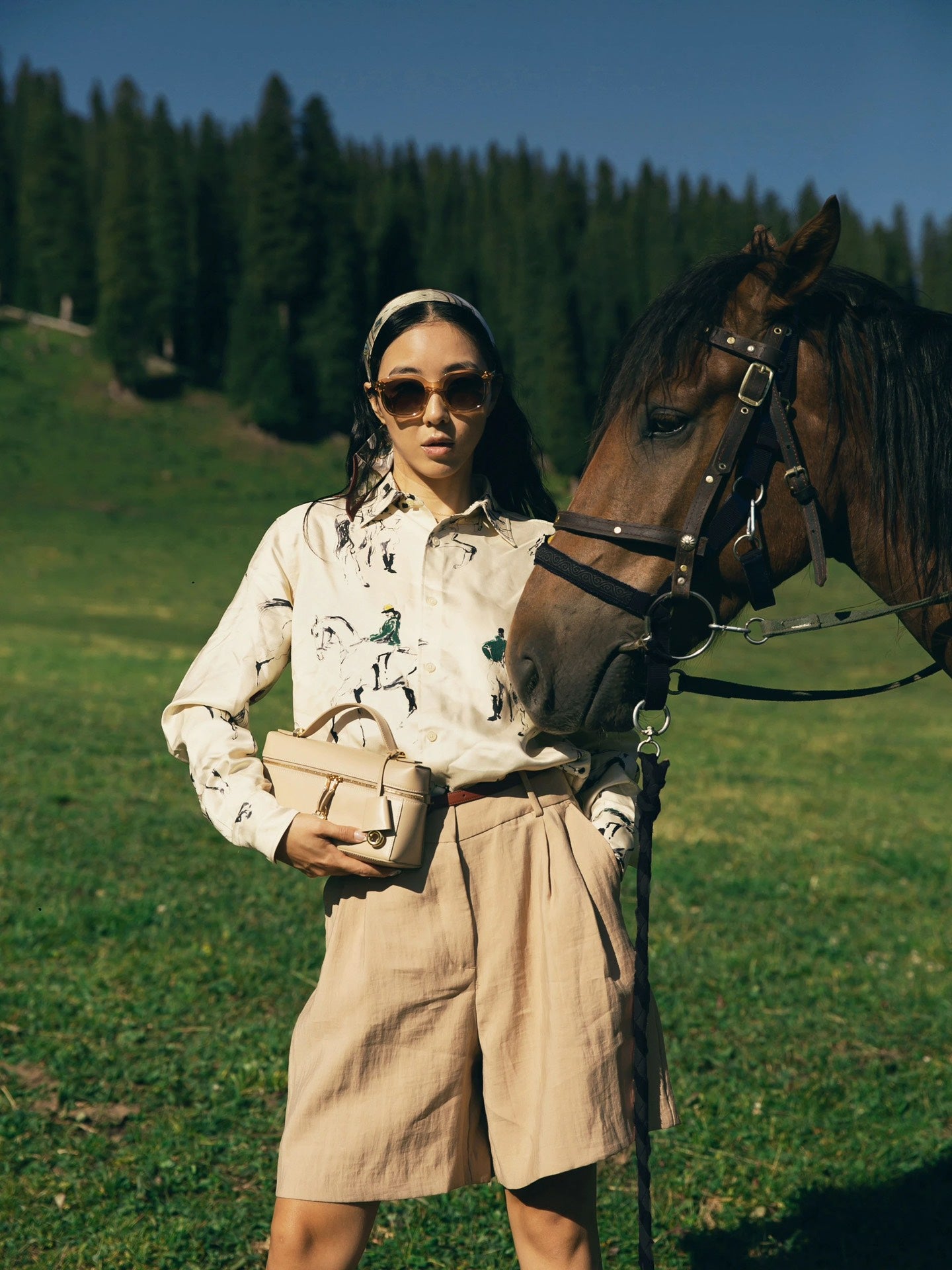 Loro 25fw silk shirt