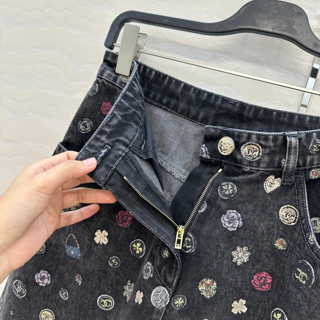 Guc 25fw printed jeans