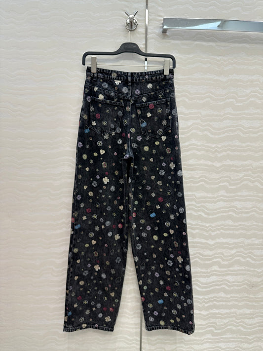 Guc 25fw printed jeans