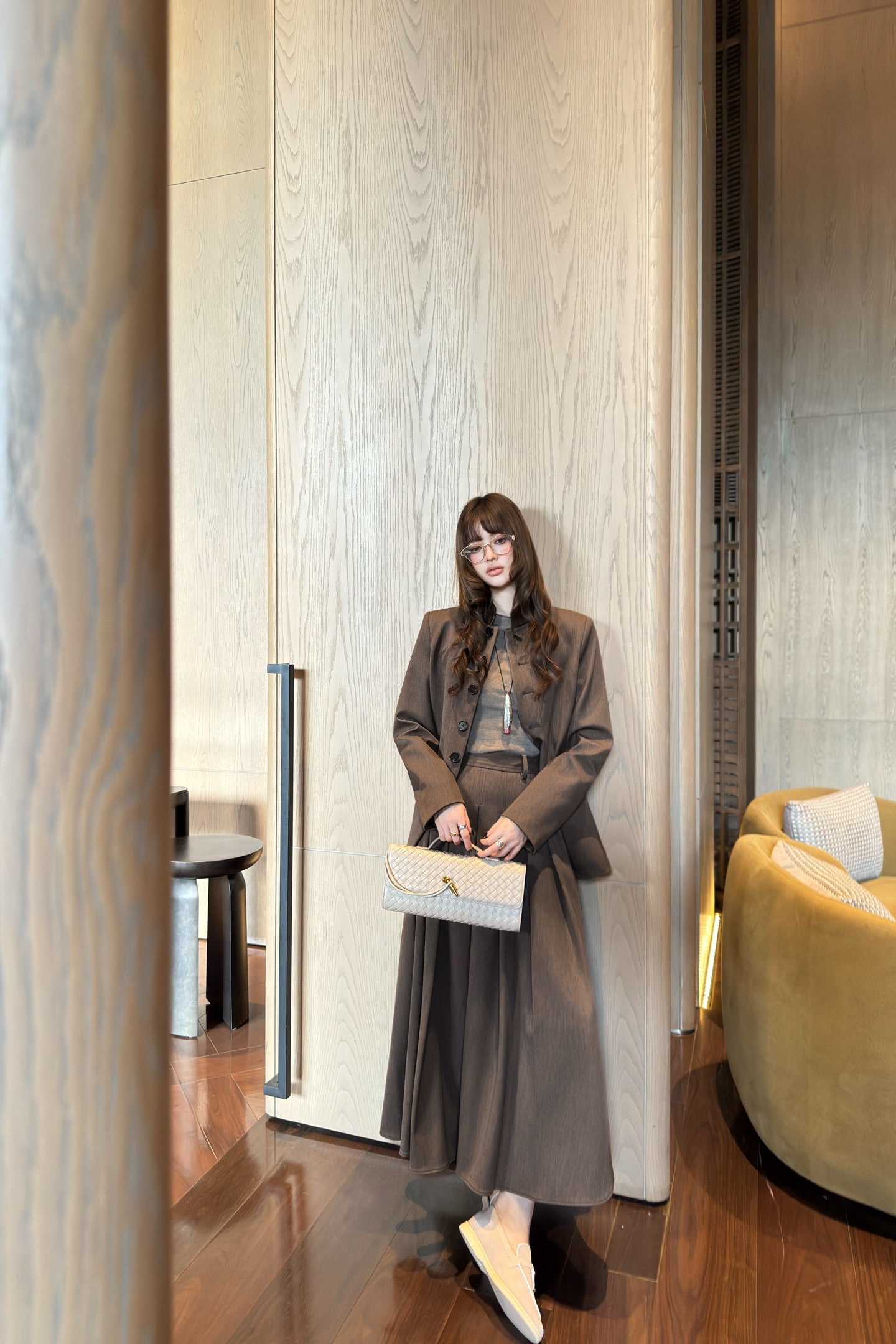 Loro 25fw pleated skirts