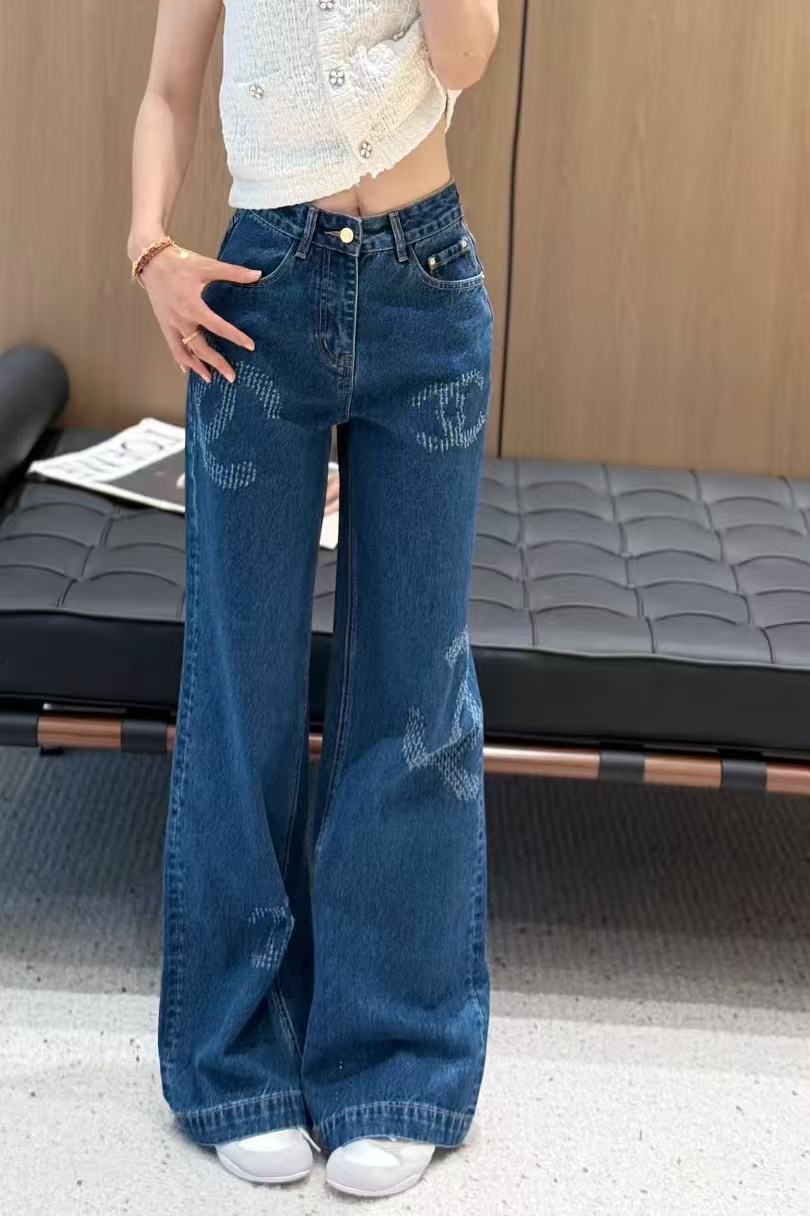 Guc 25fw embroidered jeans
