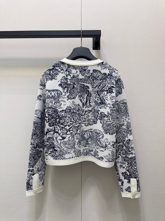 CD 25fw printed cardigan