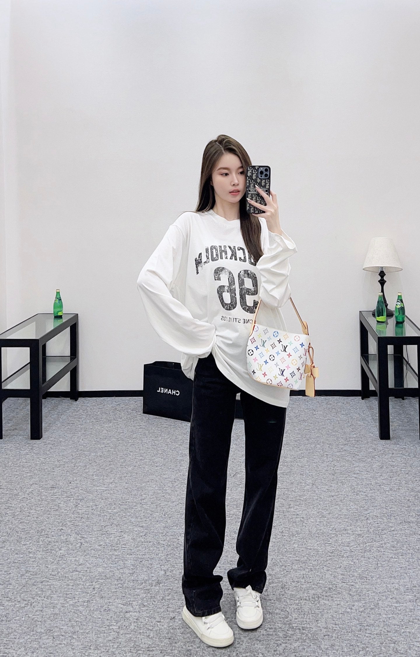 Acn 25fw printed shirt