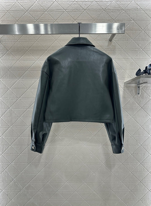 Pra 25fw leather jacket