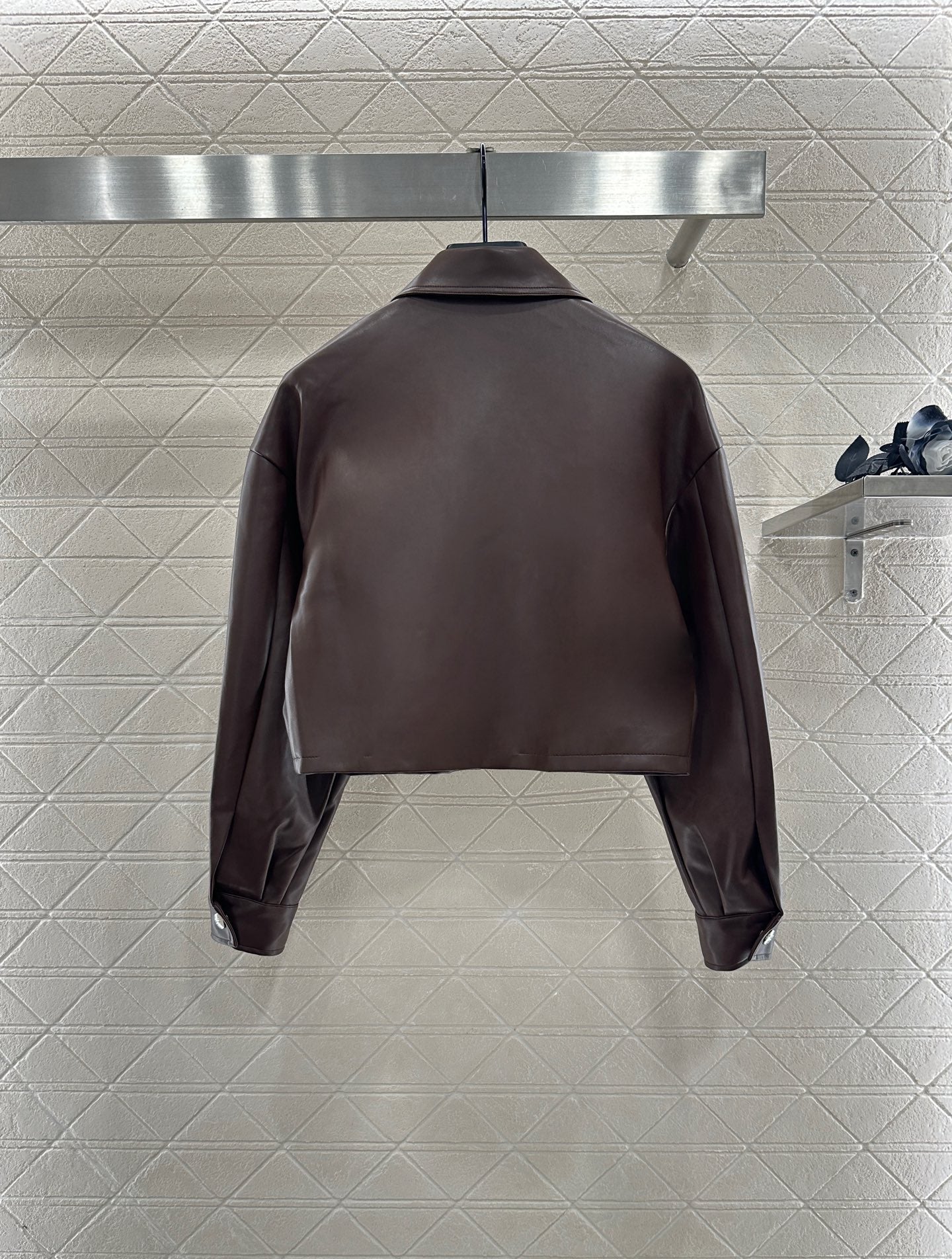 Pra 25fw leather jacket