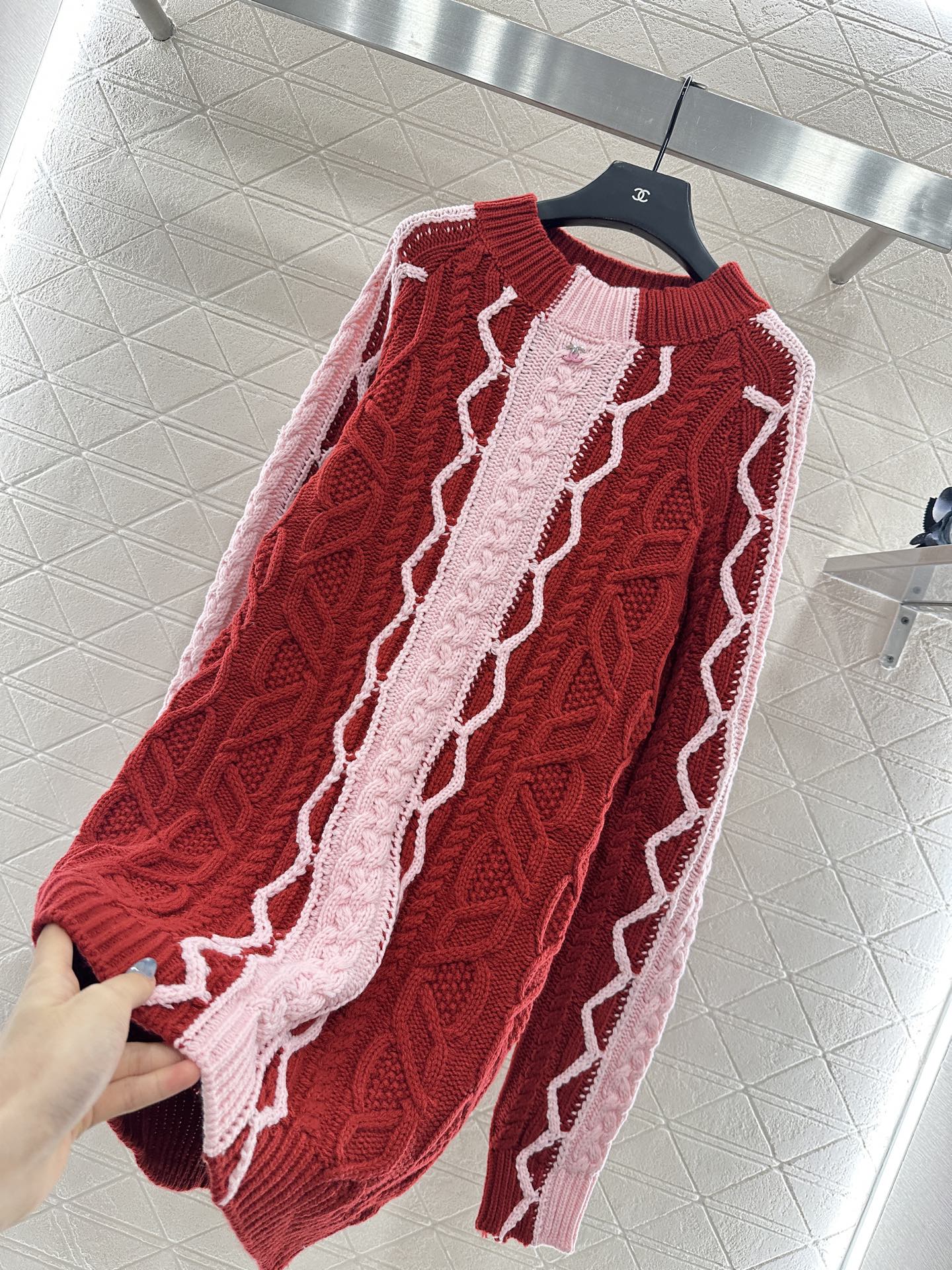 Chan 25fw knitted dress