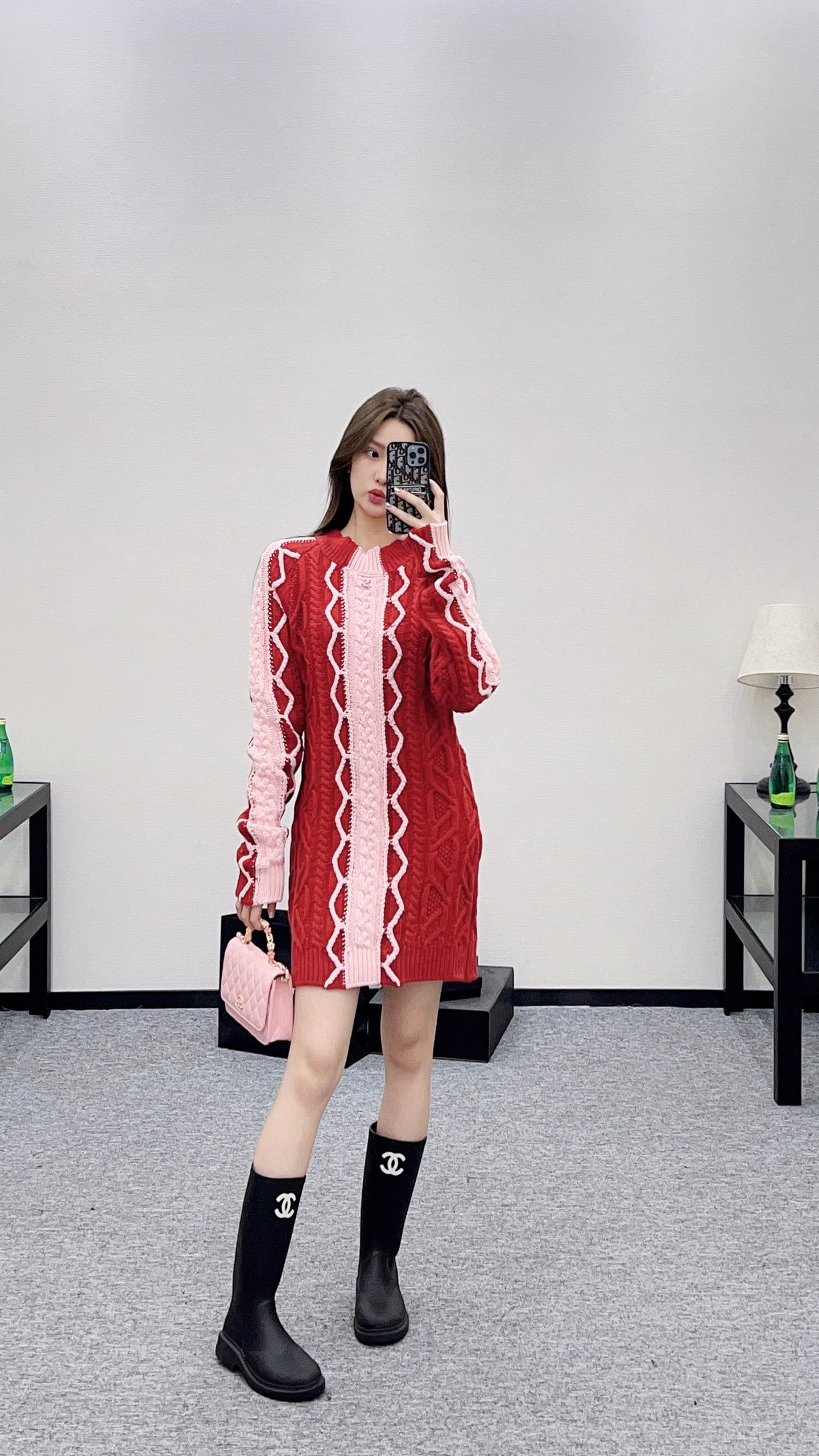 Chan 25fw knitted dress