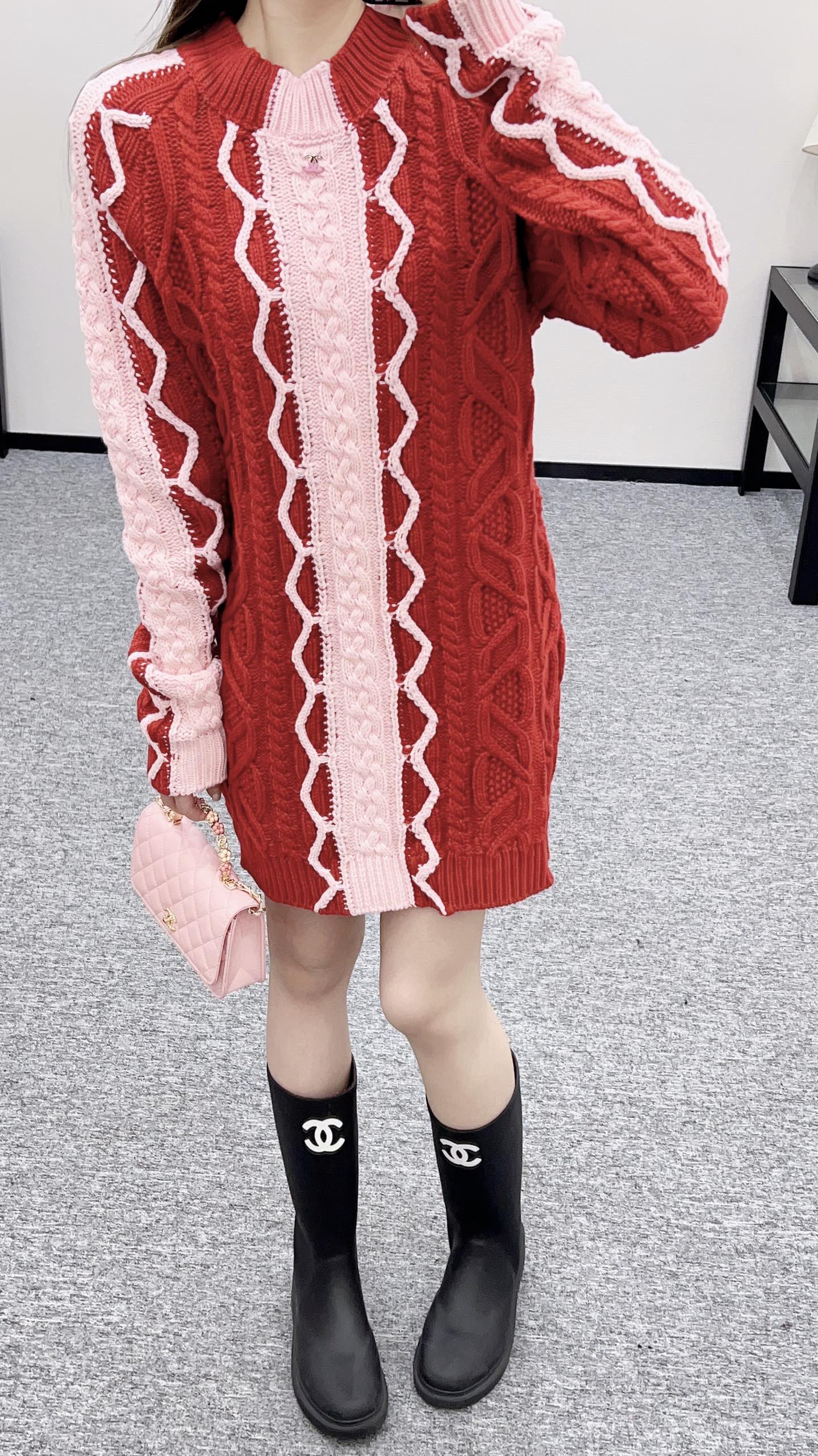 Chan 25fw knitted dress