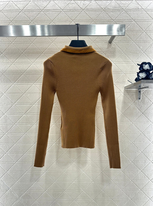 Miu 25fw knitted shirt