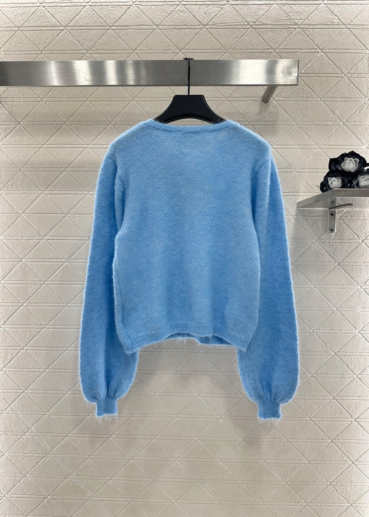 Miu 25fw knitted cardigan