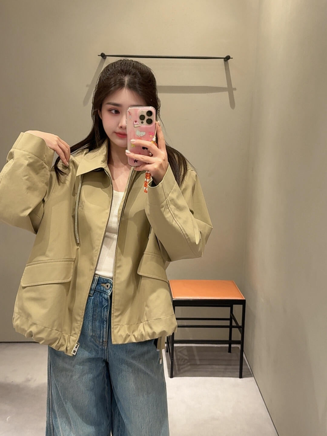 Loe 25fw embroidered jacket