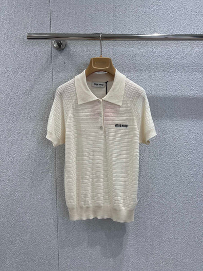 Miu 25ss knitted polo