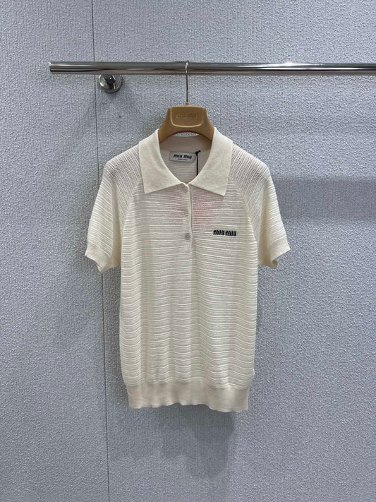 Miu 25ss knitted polo
