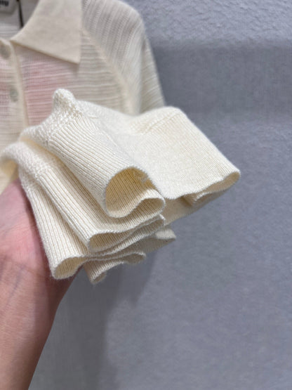 Miu 25ss knitted polo