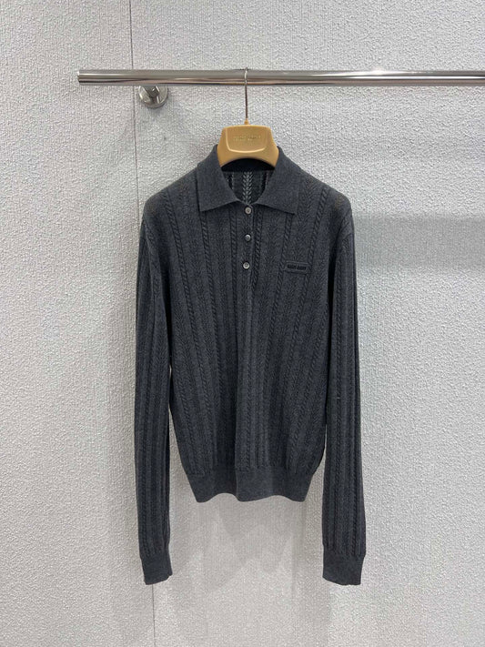 Miu 25fw knit polo