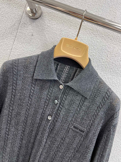 Miu 25fw knit polo