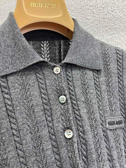 Miu 25fw knit polo