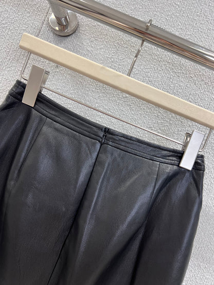 Cel 25fw leather skirt